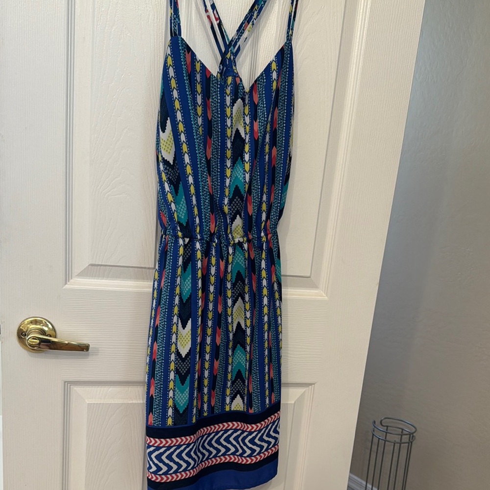Multicolor Patterned Women's Dress